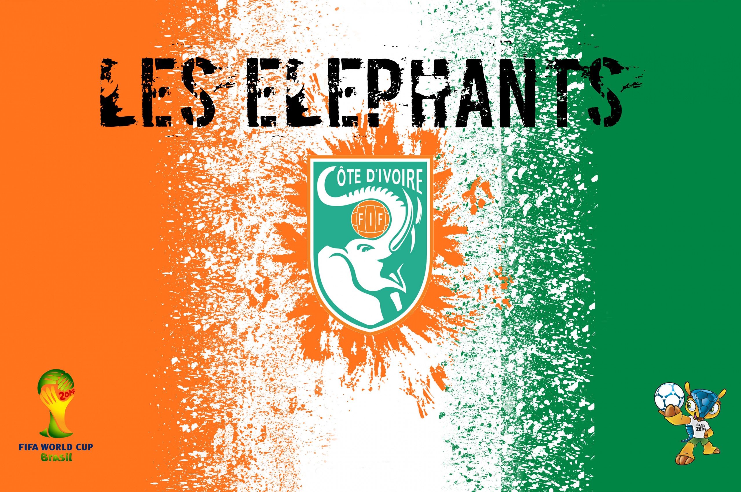 Les Elephants Ivory Coast Football Crest