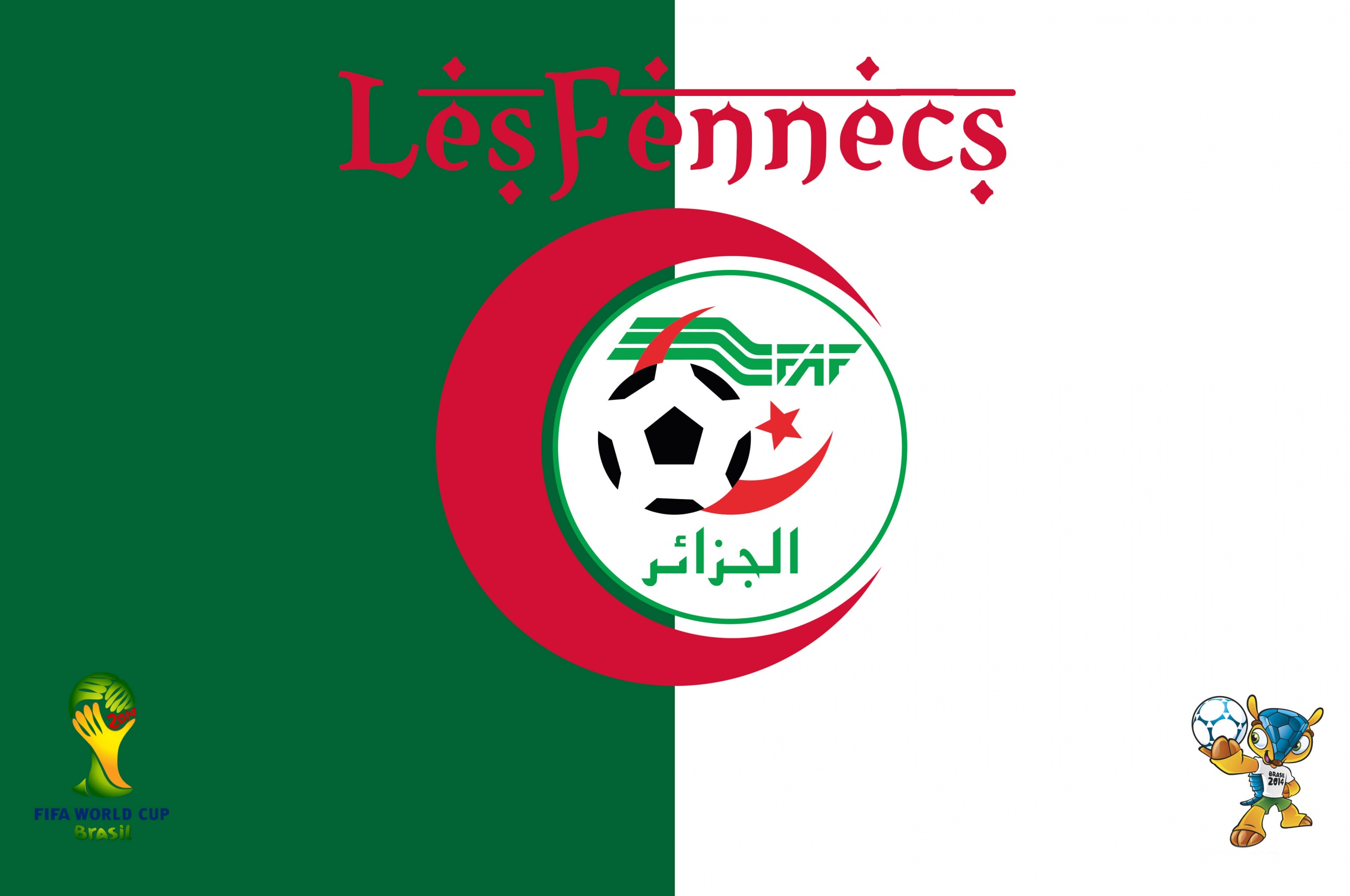 Les Fennecs Algeria Football Crest Logo