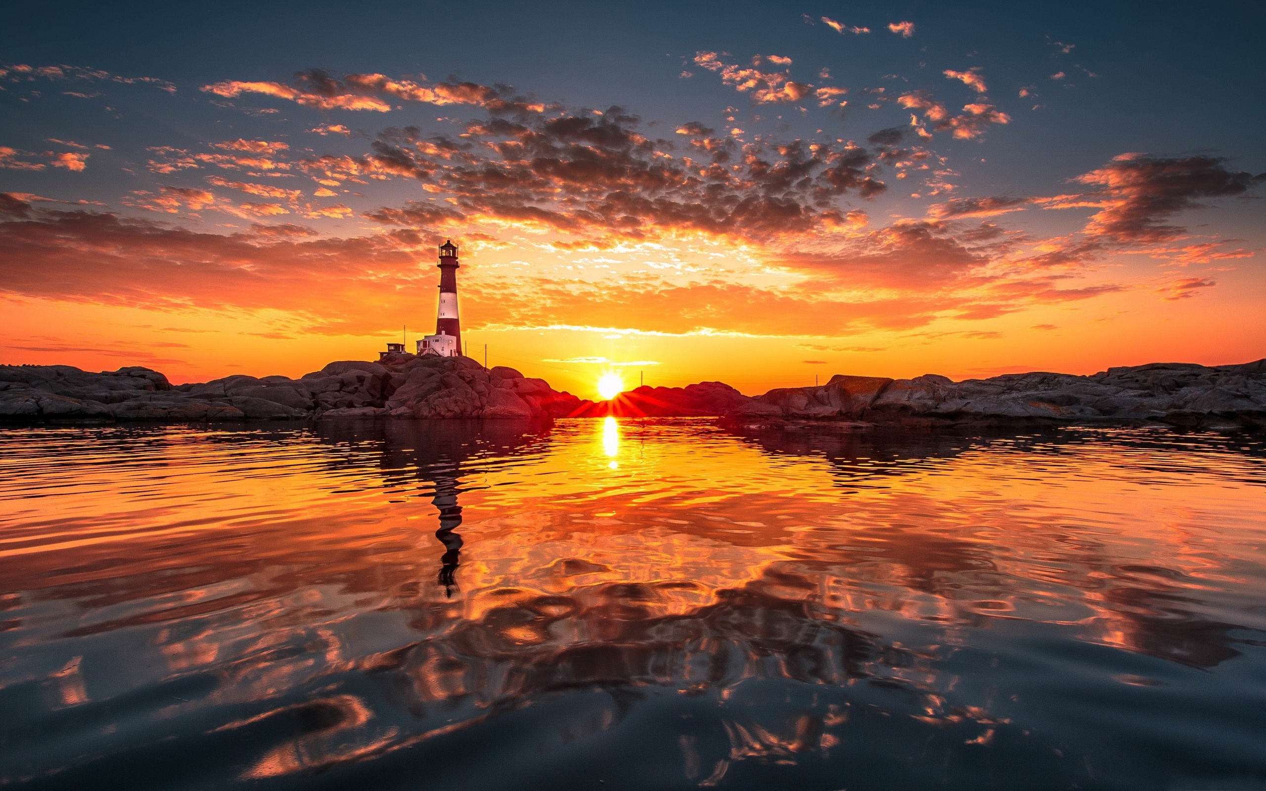 Lighthouse And Sunset