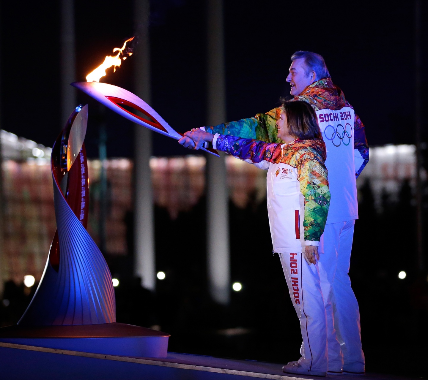 Lighting Of The Olympic Flame Sochi