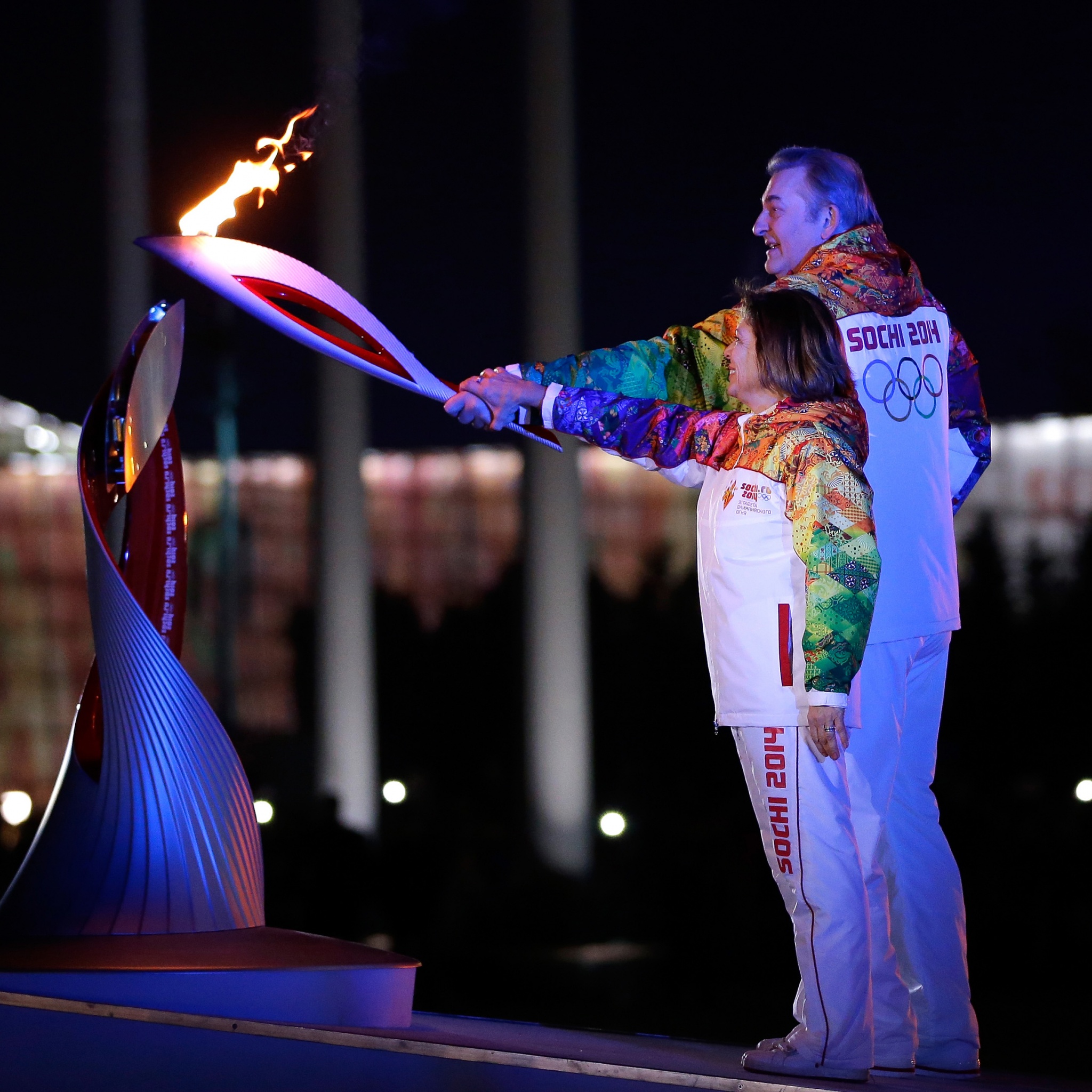 Lighting Of The Olympic Flame Sochi