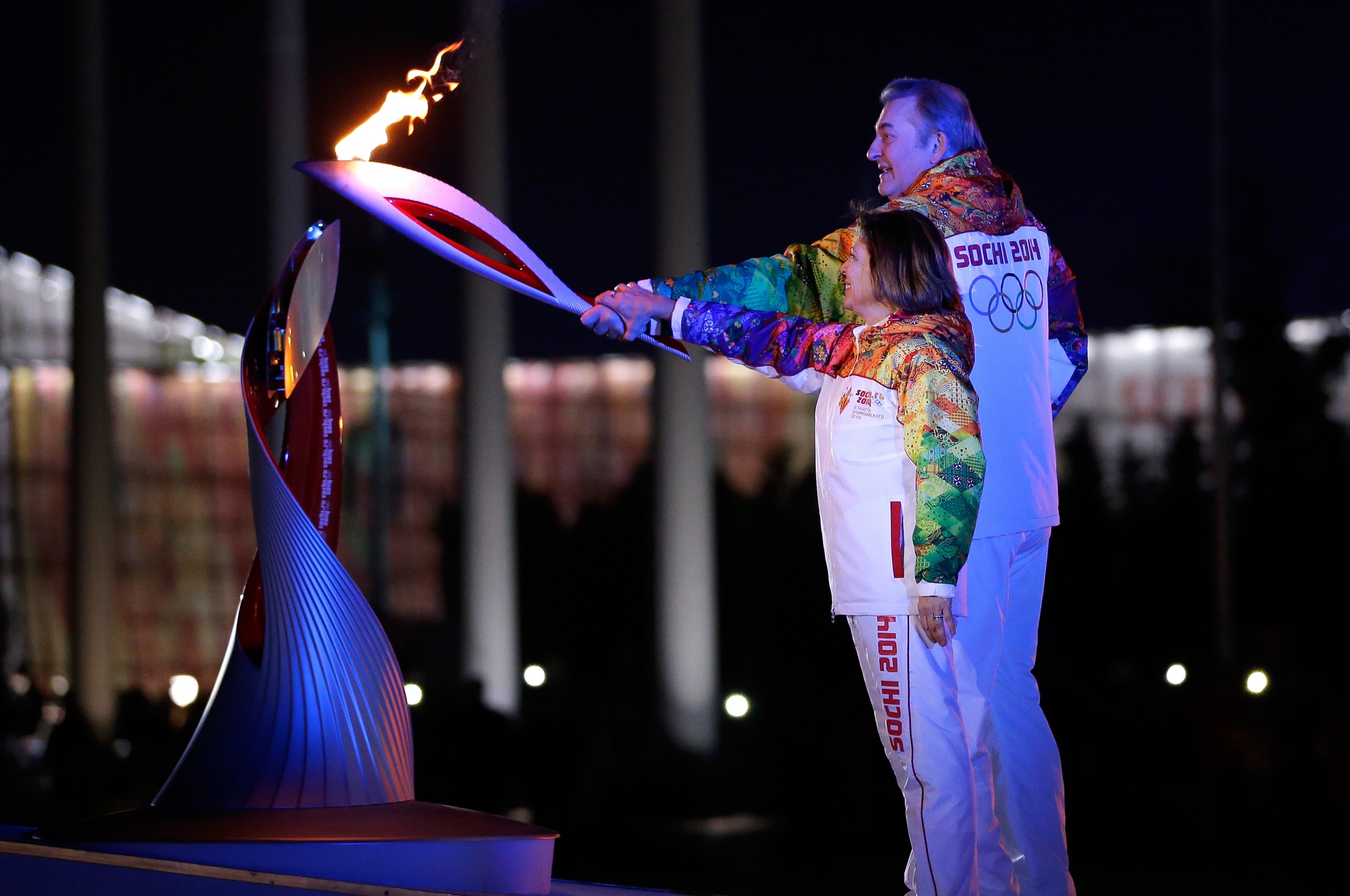 Lighting Of The Olympic Flame Sochi