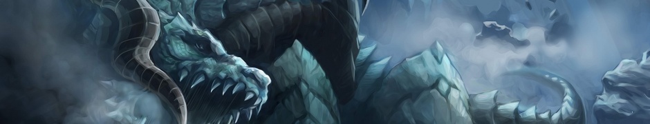 Lineage 2 Dragon Mountains Rocks Jaws Teeth Head Silhouettes