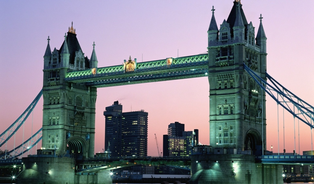 London Bridge England Evening Water City Landscape