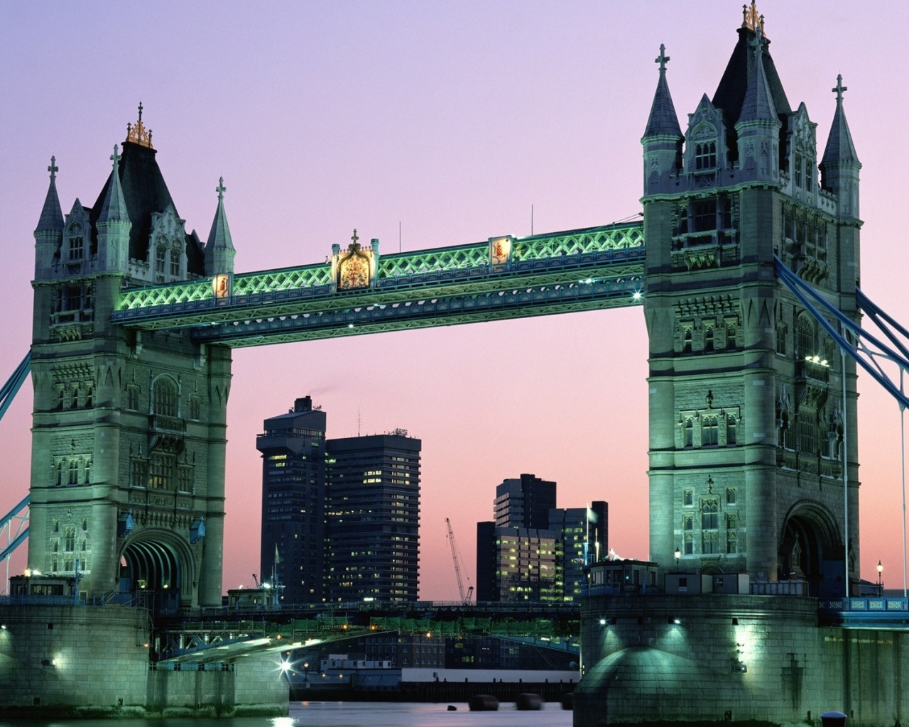 London Bridge England Evening Water City Landscape