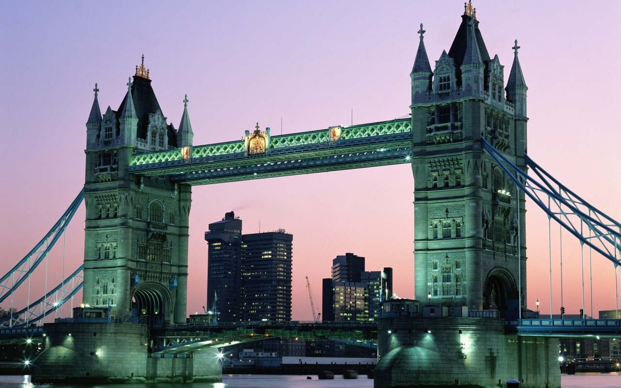 London Bridge England Evening Water City Landscape