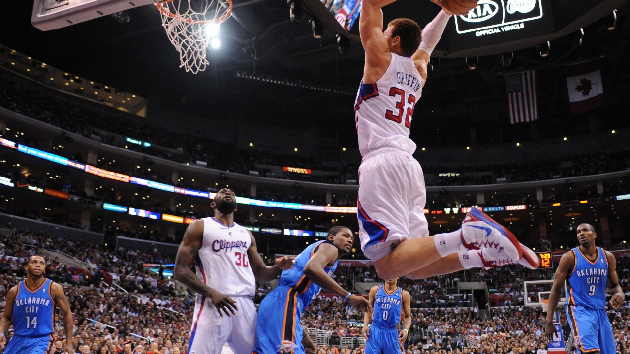 Los Angeles Clippers Nba American Professional Basketball Blake Griffin Dunk On Perkins