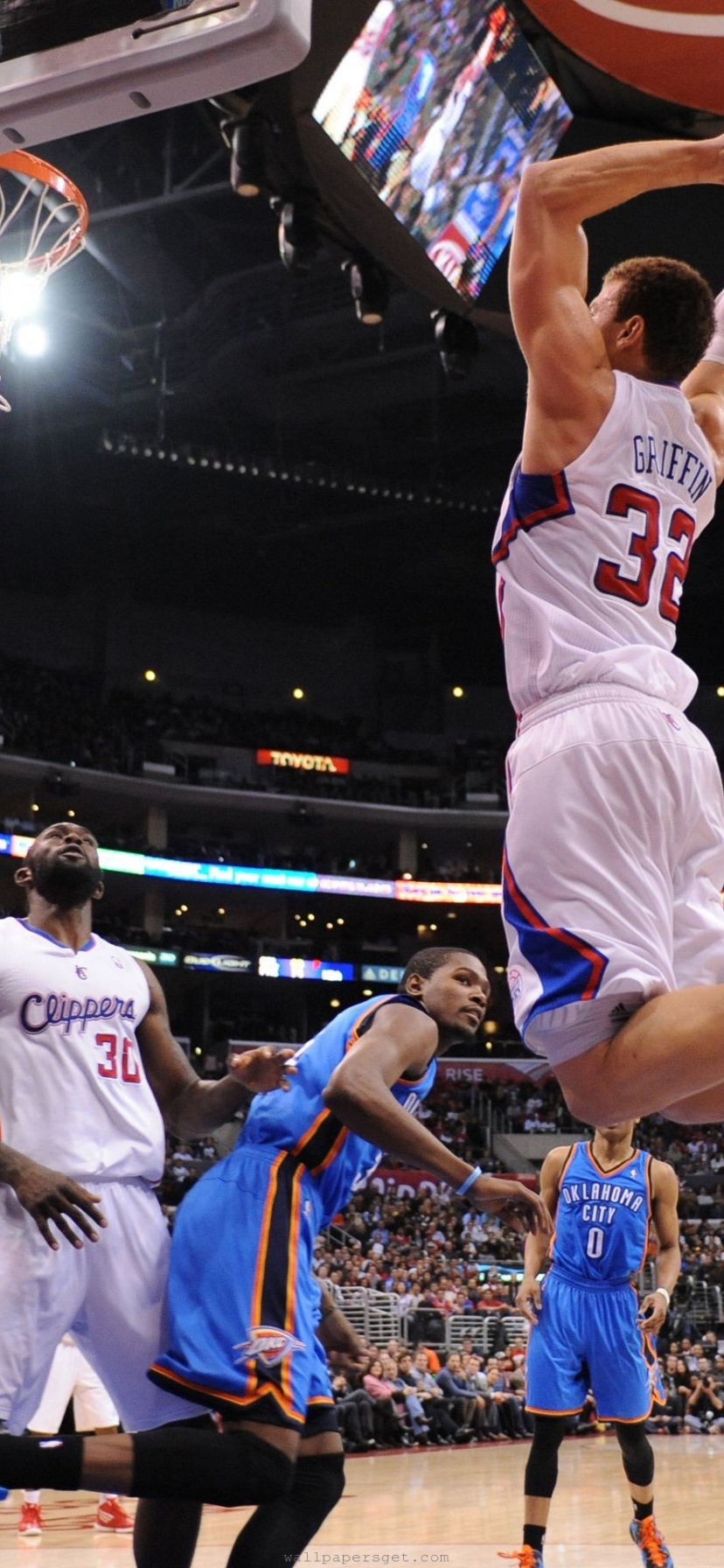 Los Angeles Clippers Nba American Professional Basketball Blake Griffin Dunk On Perkins