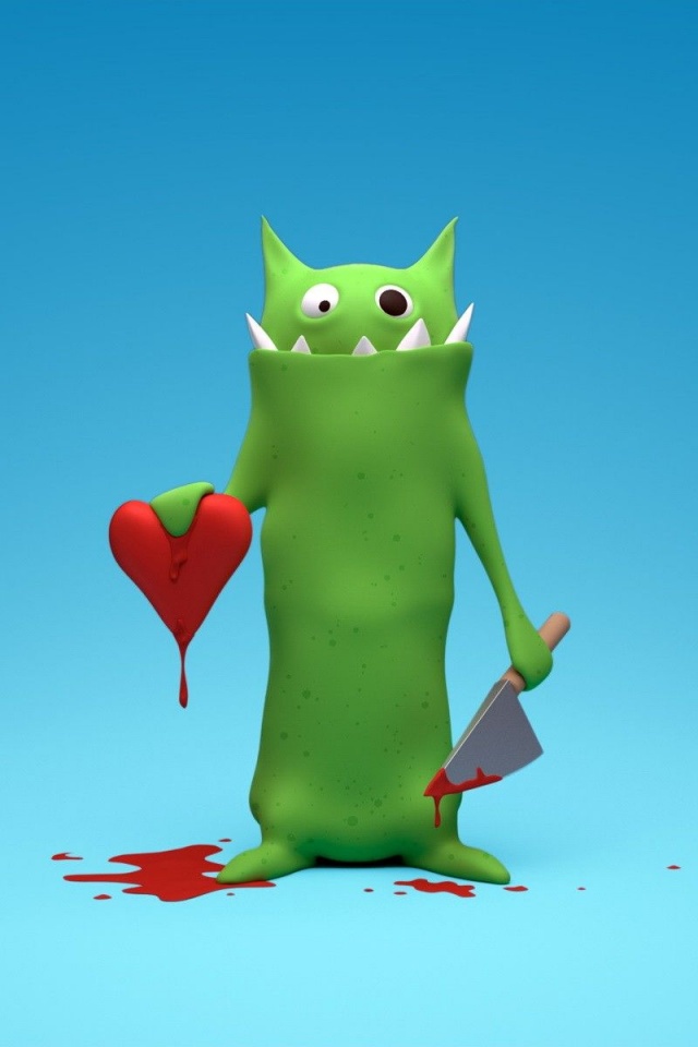 Love Monster Funny Hearts