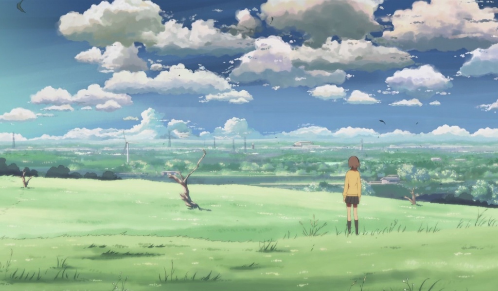 Makoto Shinkai 5 Centimeters Per Second Sky Space Girl