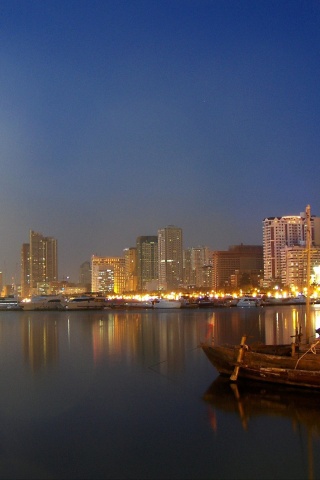 Manila Skyline By Night Pasay City Metro Manila Philippines