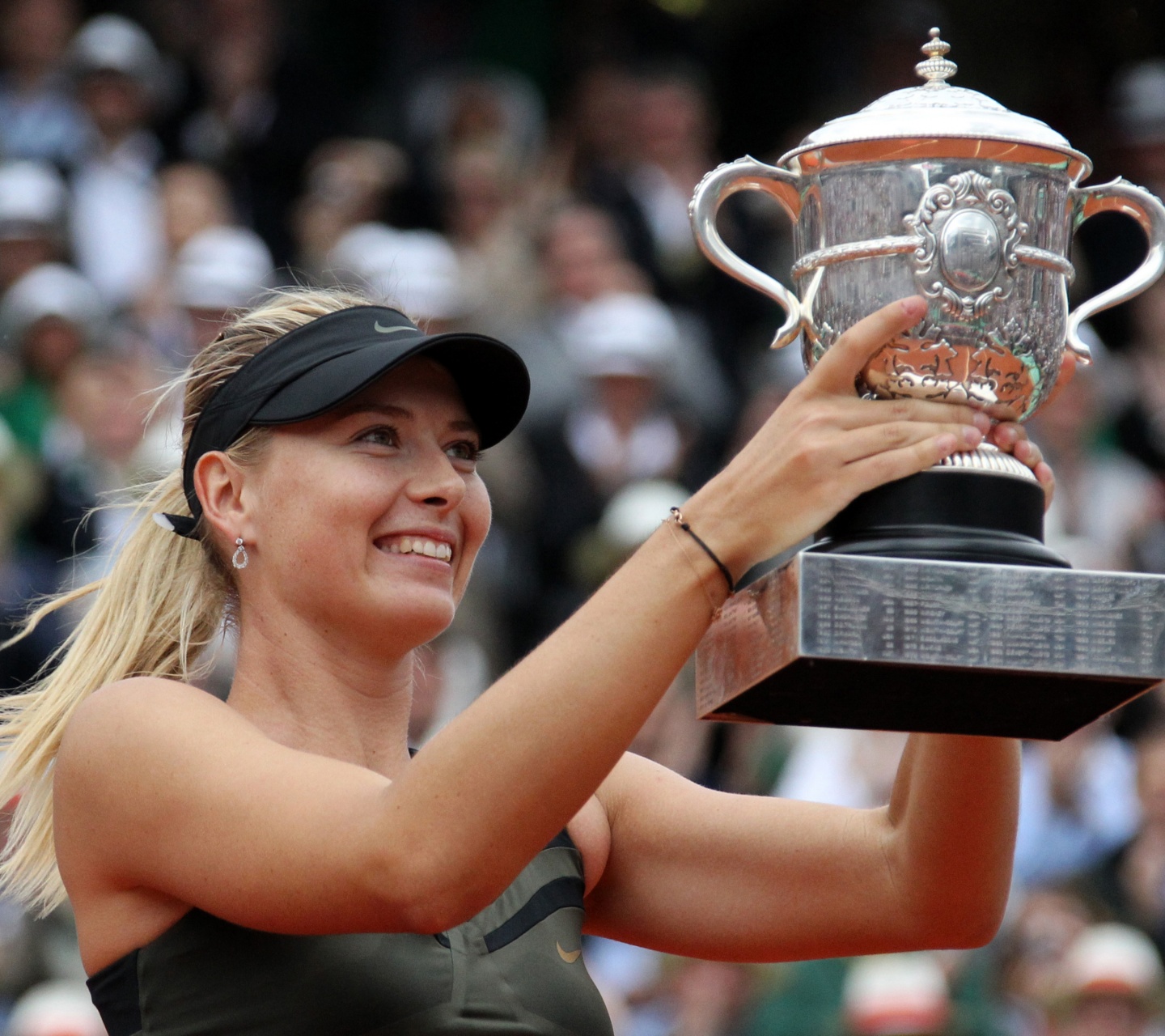 Maria Sharapova With The Trophy