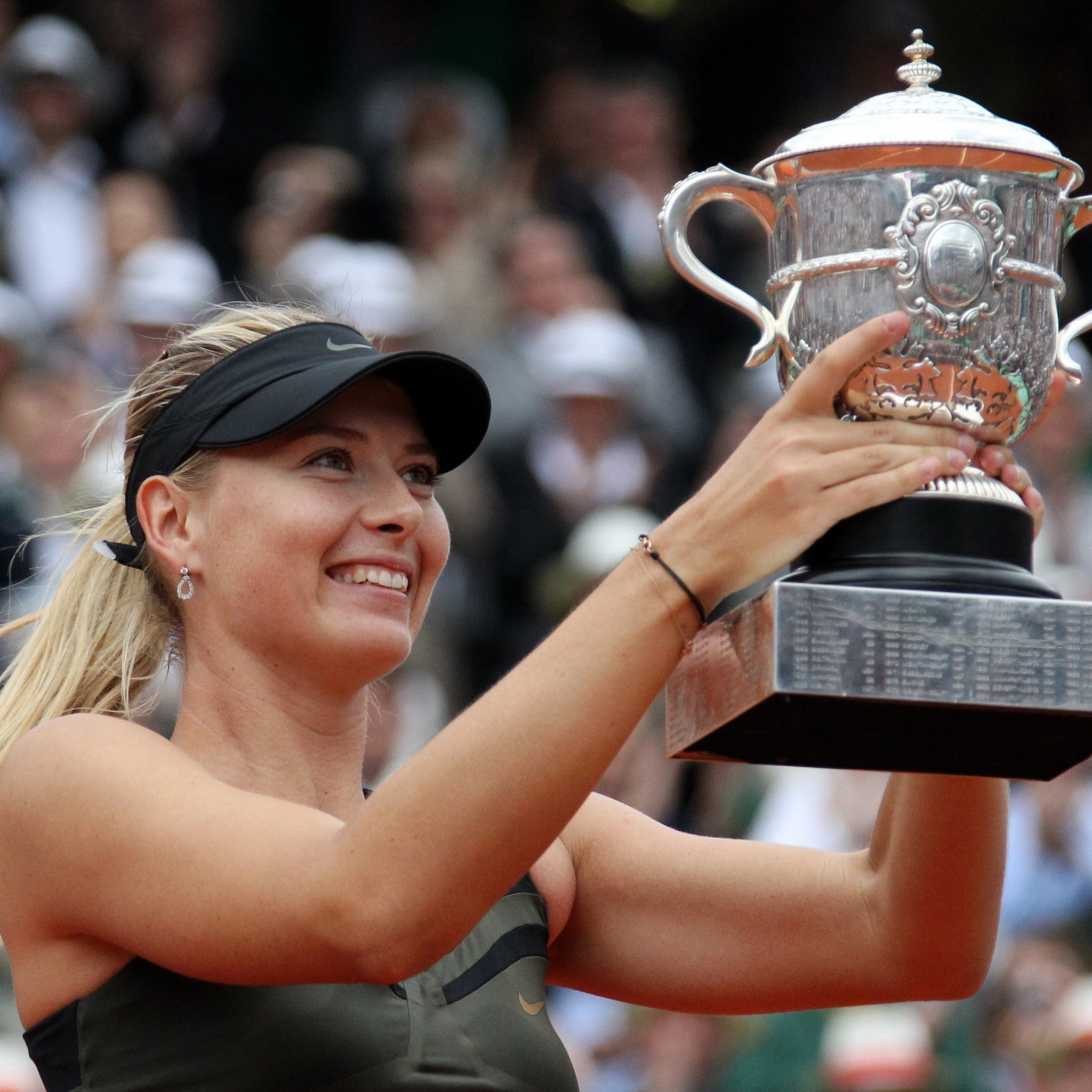 Maria Sharapova With The Trophy