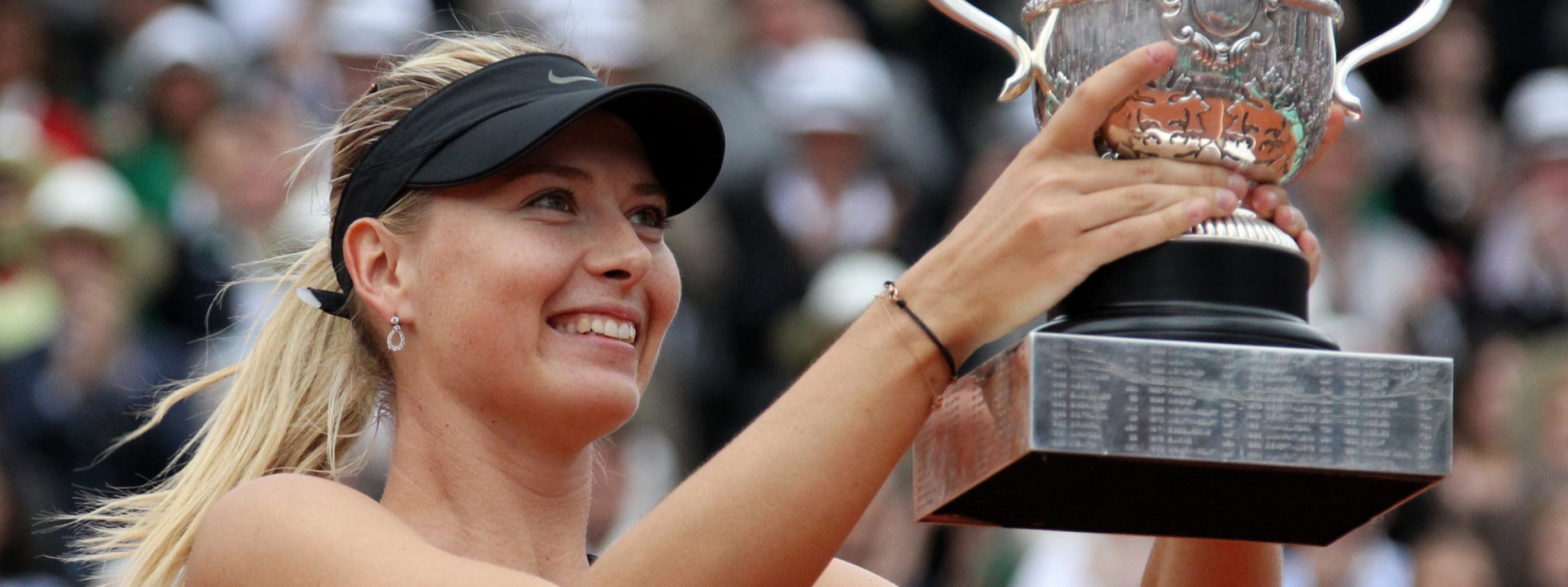 Maria Sharapova With The Trophy