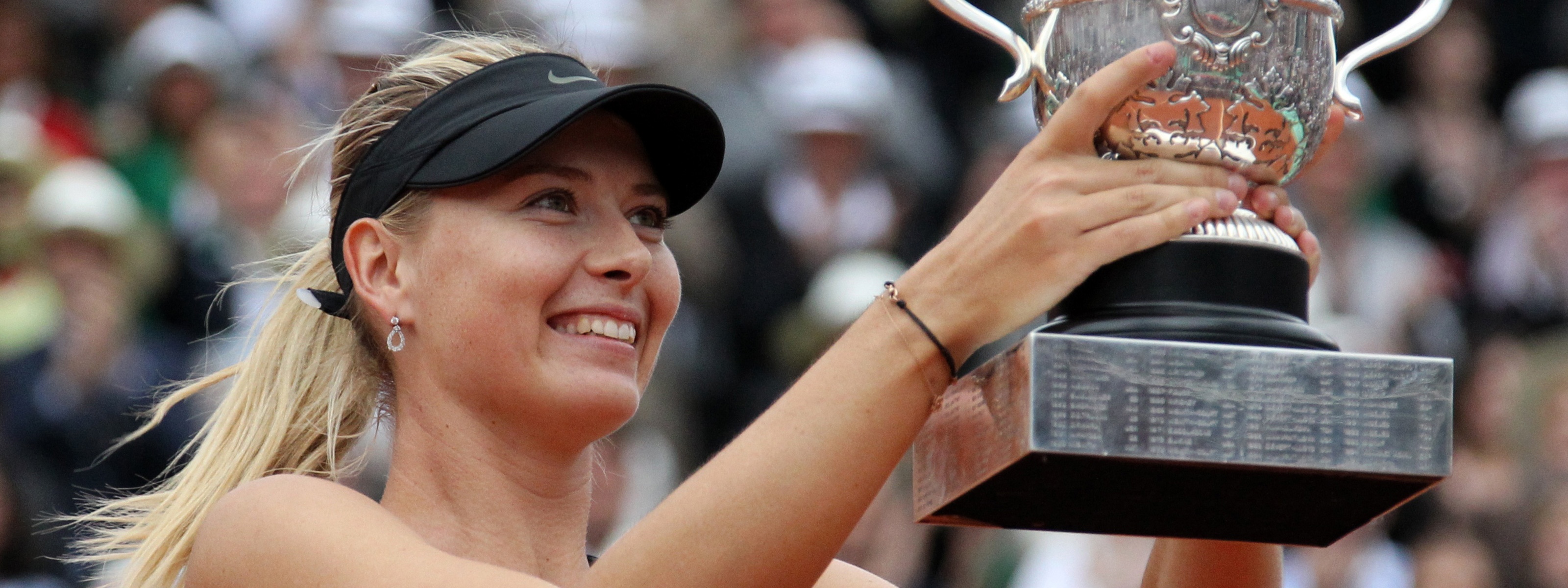 Maria Sharapova With The Trophy