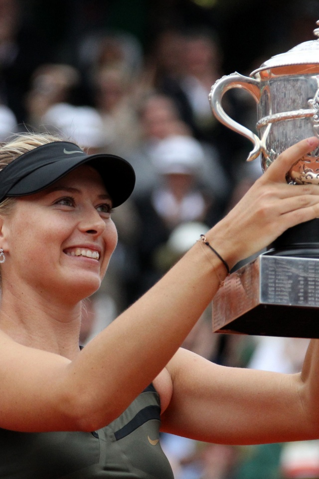 Maria Sharapova With The Trophy