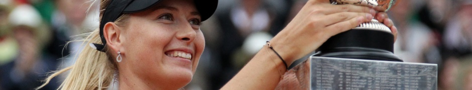 Maria Sharapova With The Trophy