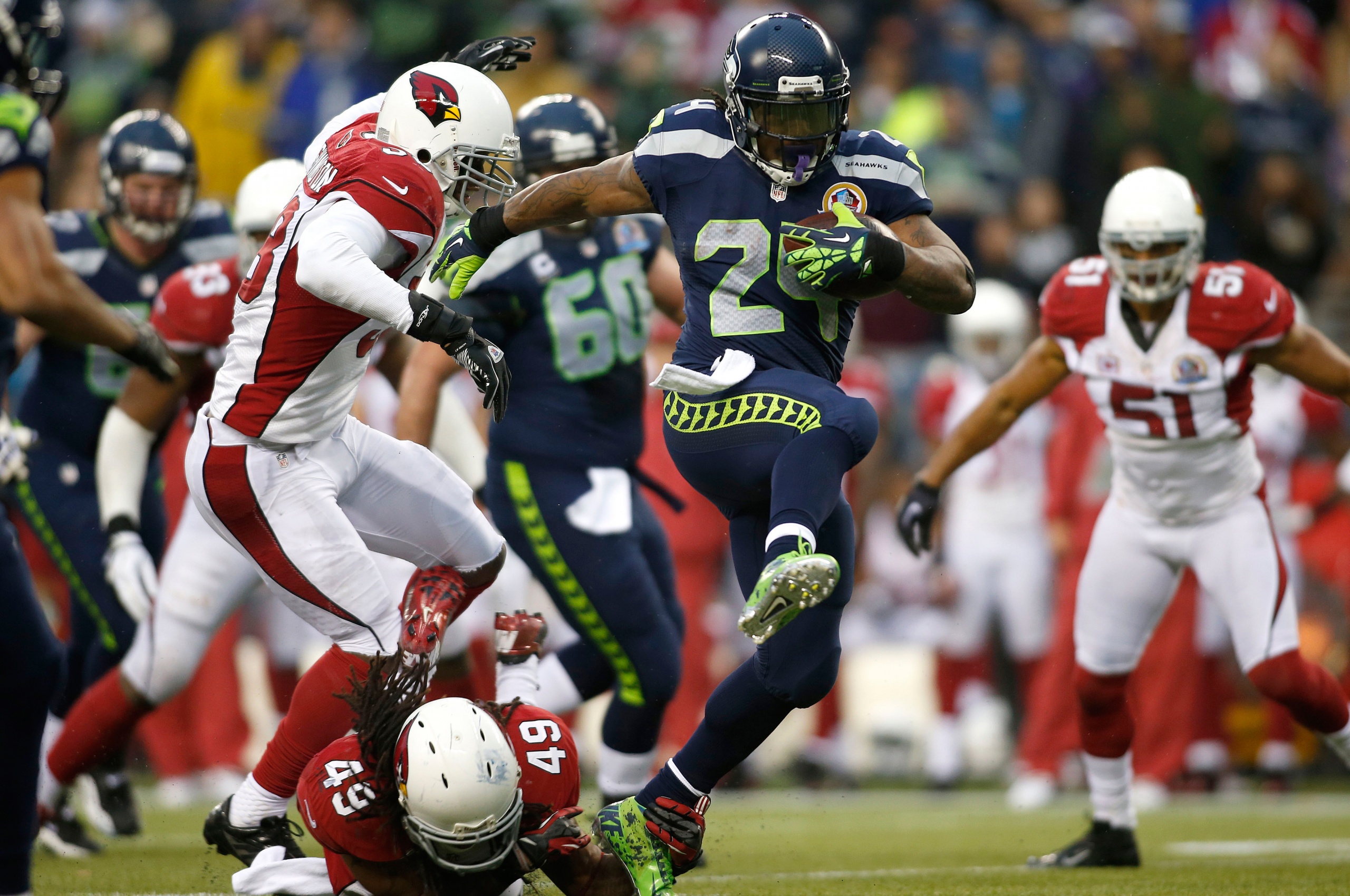 Marshawn Lynch Runs For A Touchdown