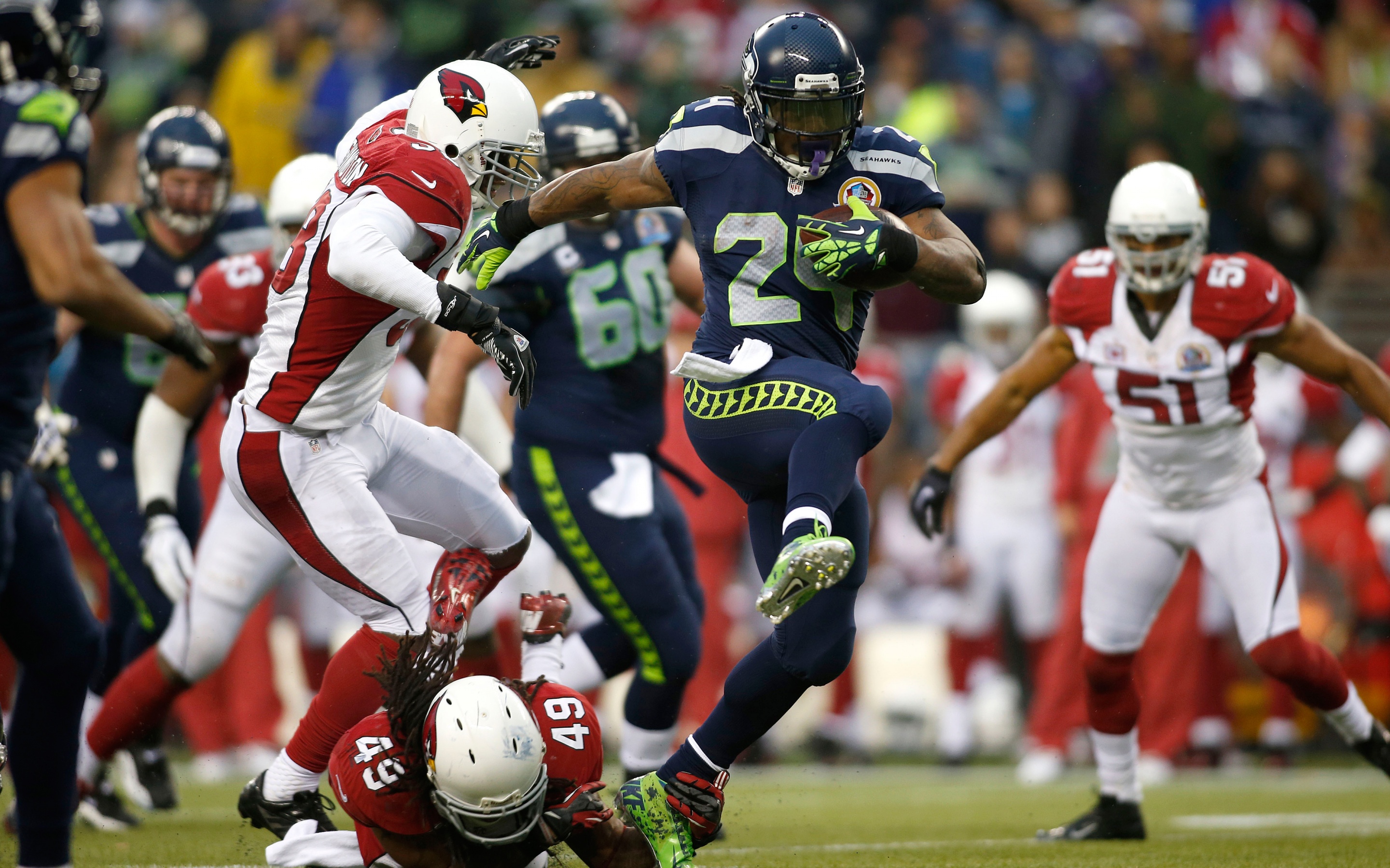 Marshawn Lynch Runs For A Touchdown