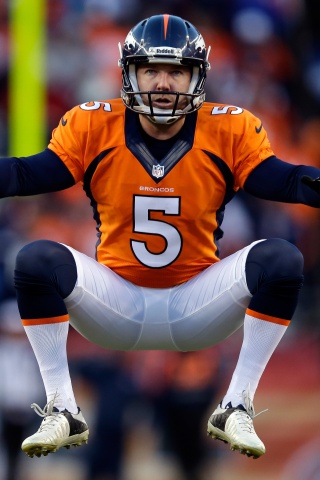 Matt Prater Of The Broncos Warms Up