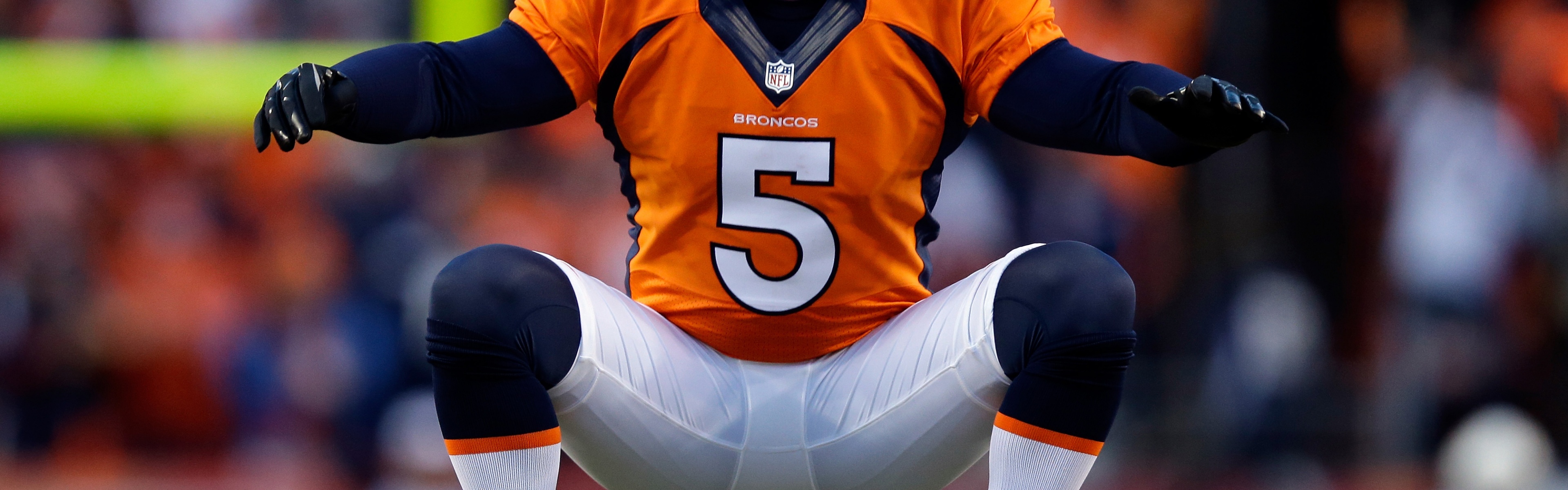 Matt Prater Of The Broncos Warms Up