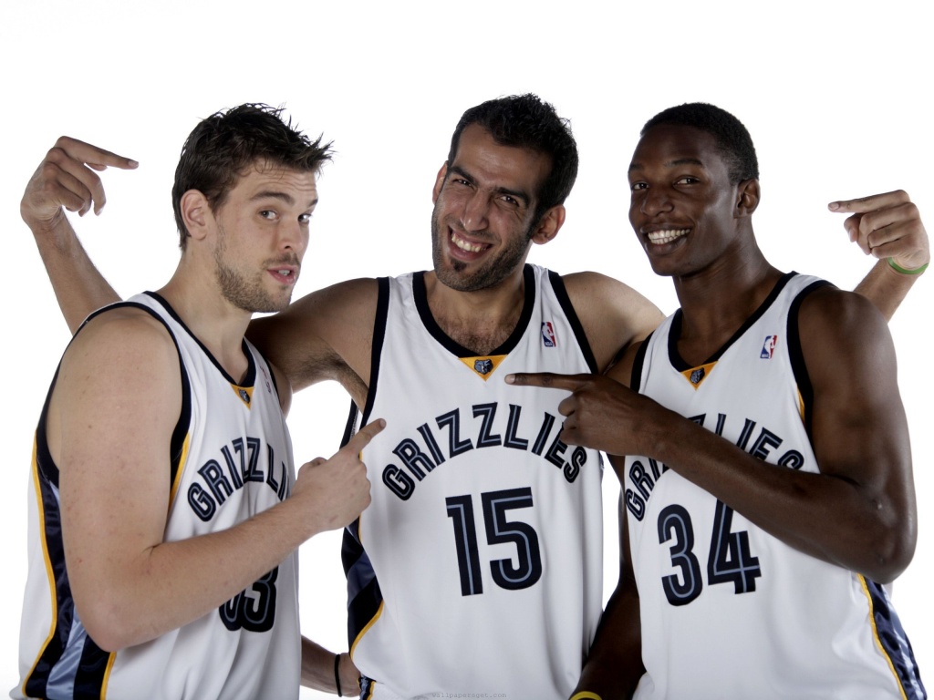 Memphis Grizzlies Nba American Basketball Marc Gasol Hamed Haddadi Hasheem Thabeet