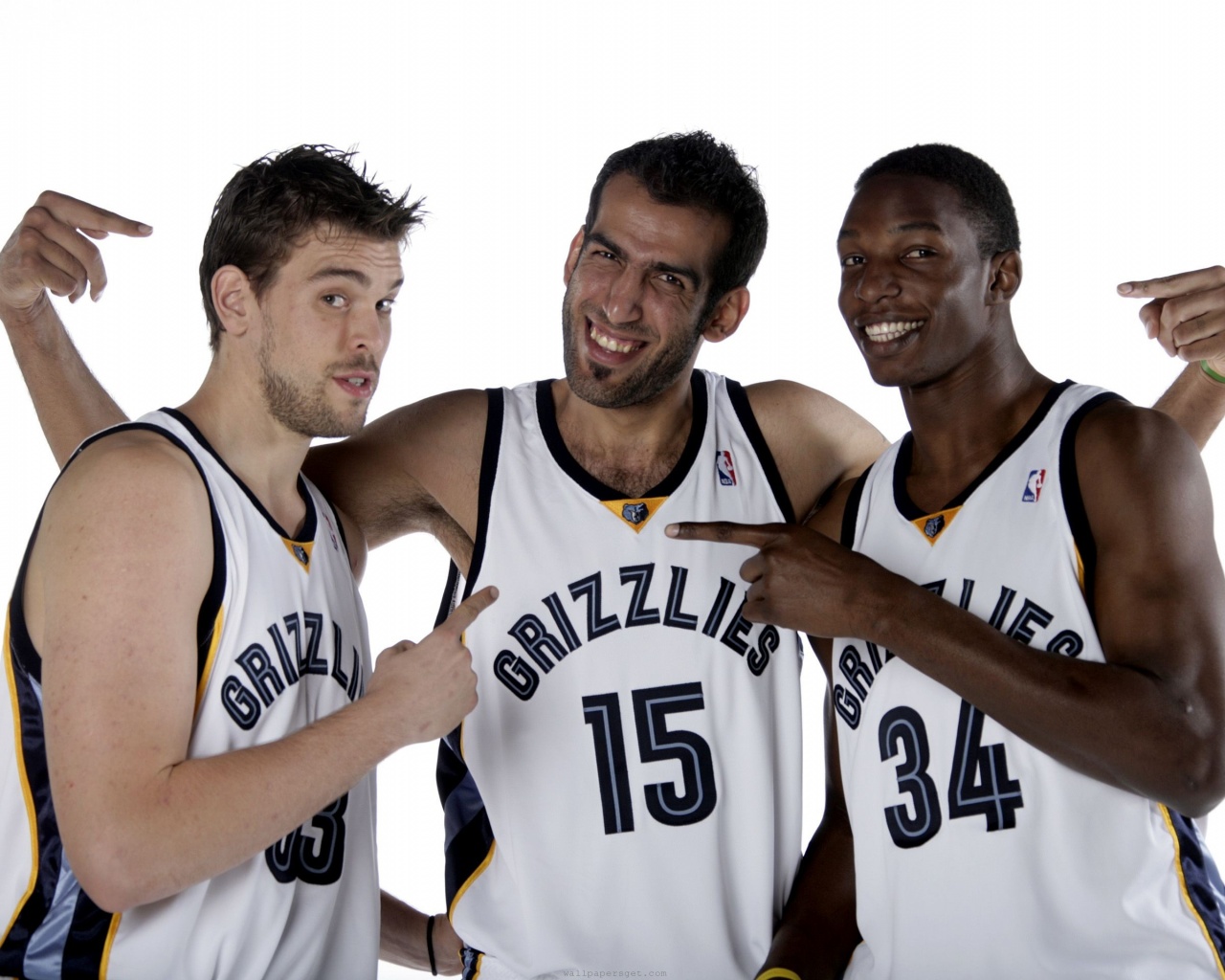 Memphis Grizzlies Nba American Basketball Marc Gasol Hamed Haddadi Hasheem Thabeet