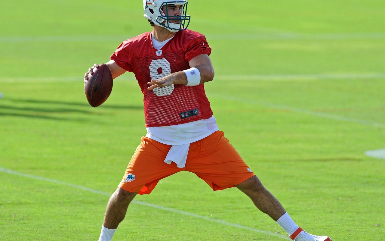 Miami Dolphins American Football Quarterback Matt Moore