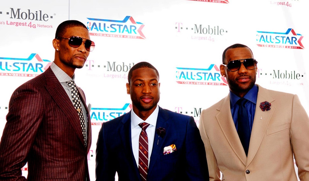 Miami Heat Nba American Basketball Big Three Lebron Wade Bosh