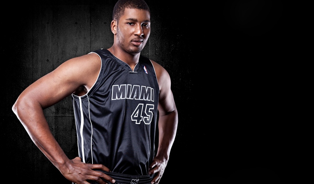 Miami Heat Nba American Basketball Black Uniforms Dexter Pittman