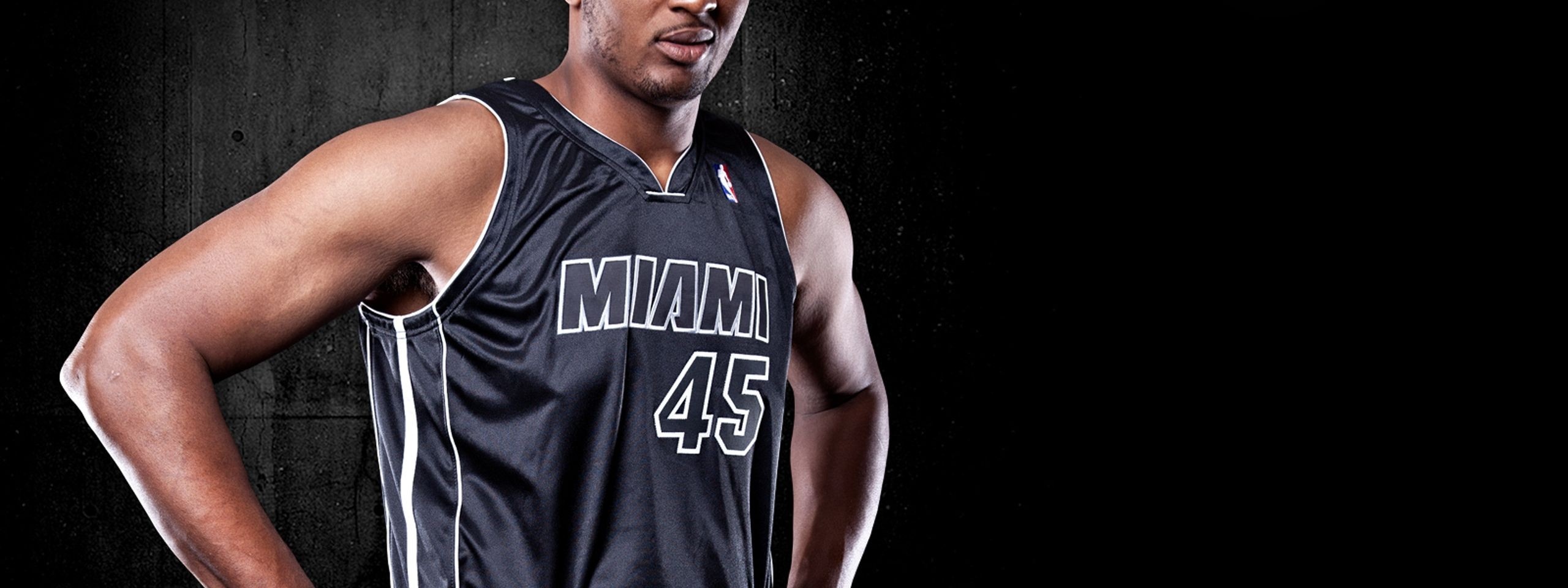 Miami Heat Nba American Basketball Black Uniforms Dexter Pittman