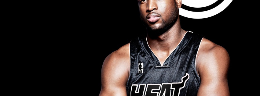 Miami Heat Nba American Basketball Black Uniforms Dwyane Wade