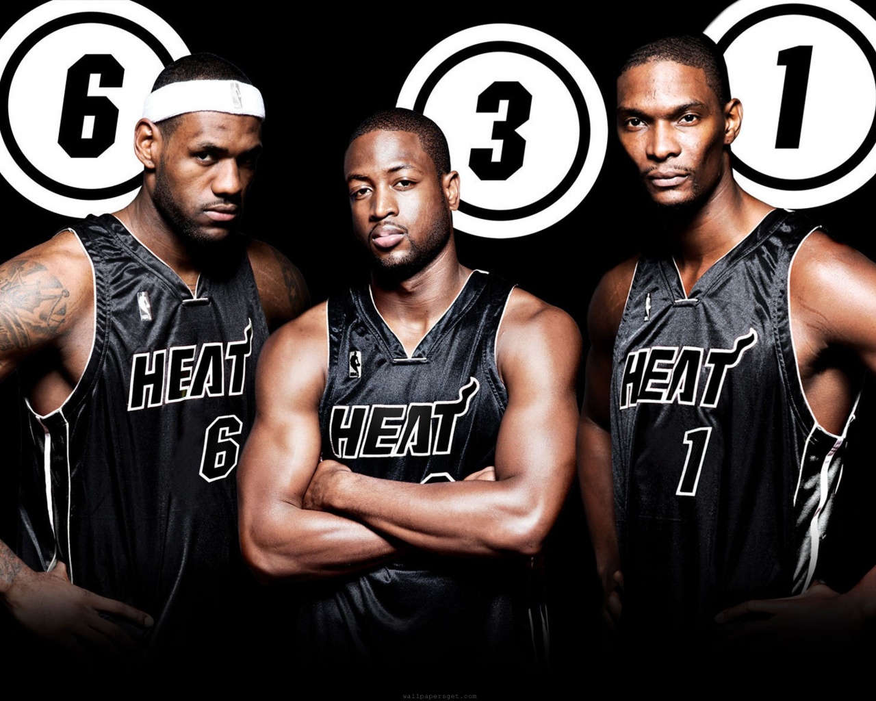 Miami Heat Nba American Basketball Black Uniforms Dwyane Wade Lebron James Chris Bosh