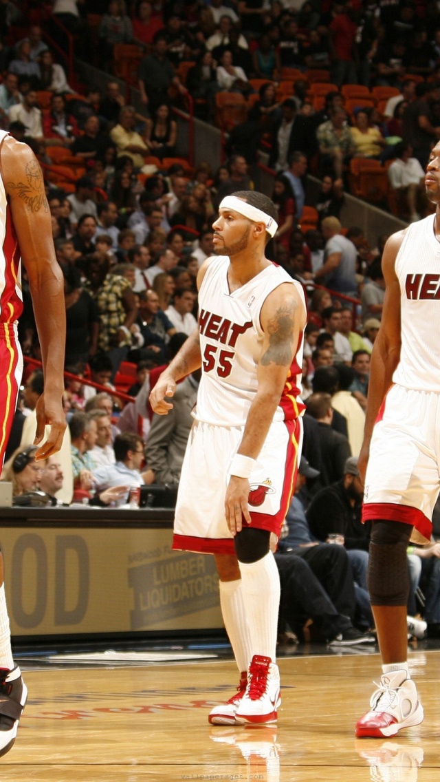 Miami Heat Nba American Basketball Lebron James James Jones Eddie House Dwyane Wade And Chris Bosh