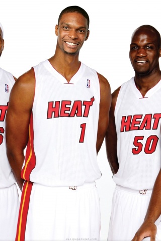 Miami Heat Nba American Basketball Lebron Wade Bosh Chalmers Anthony