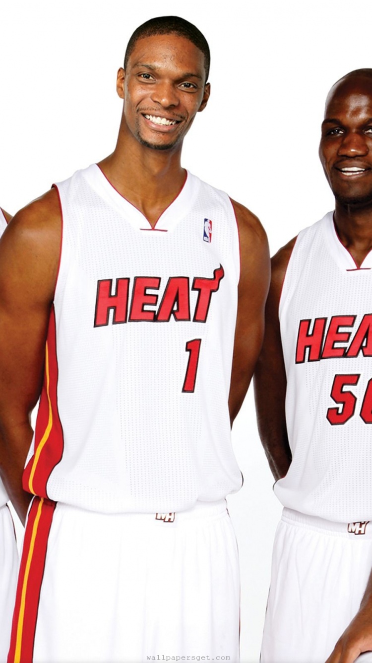 Miami Heat Nba American Basketball Lebron Wade Bosh Chalmers Anthony