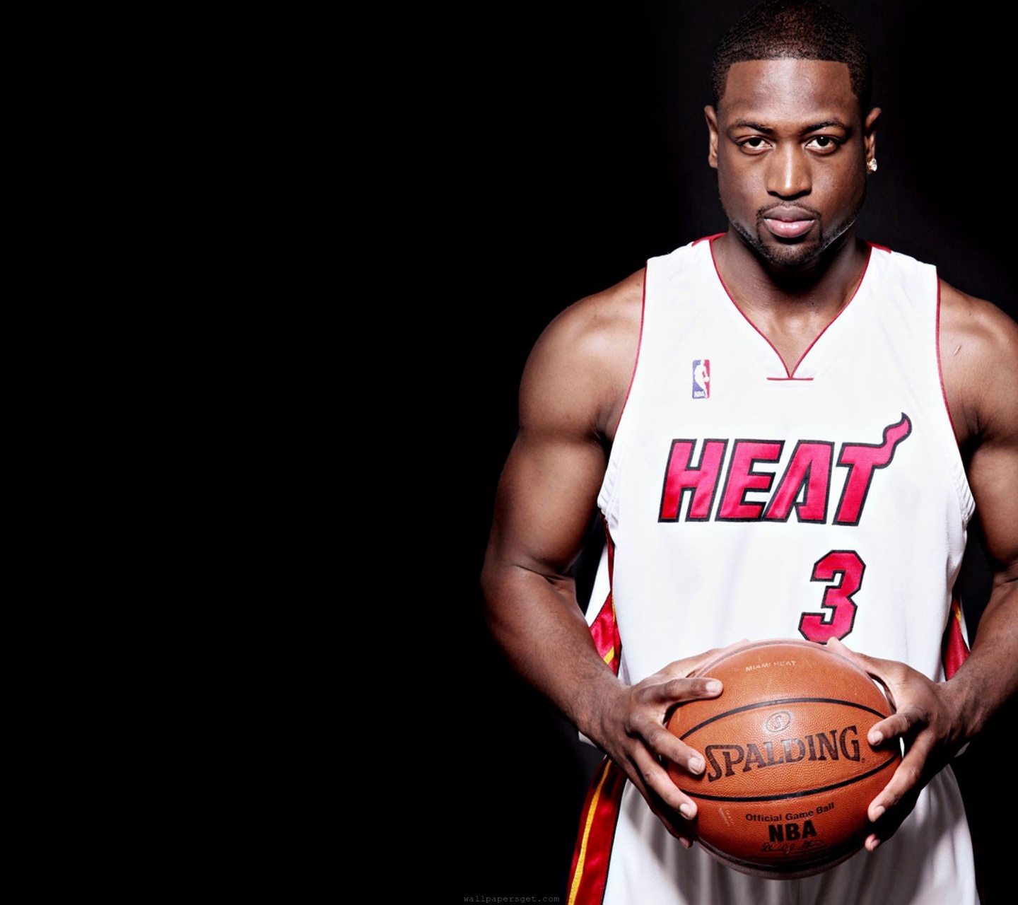 Miami Heat Nba American Basketball Spalding Ball Dwyane Wade