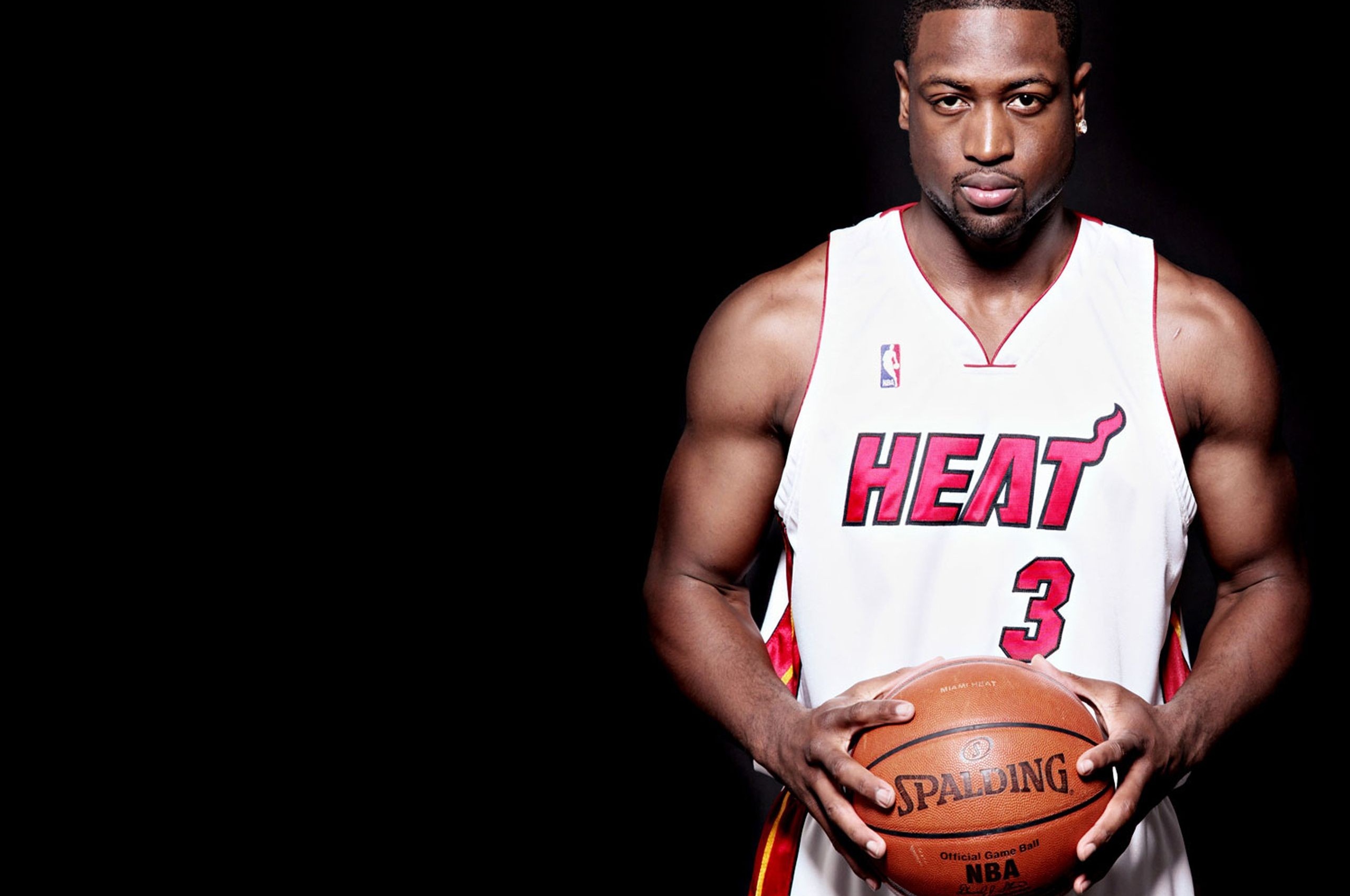 Miami Heat Nba American Basketball Spalding Ball Dwyane Wade