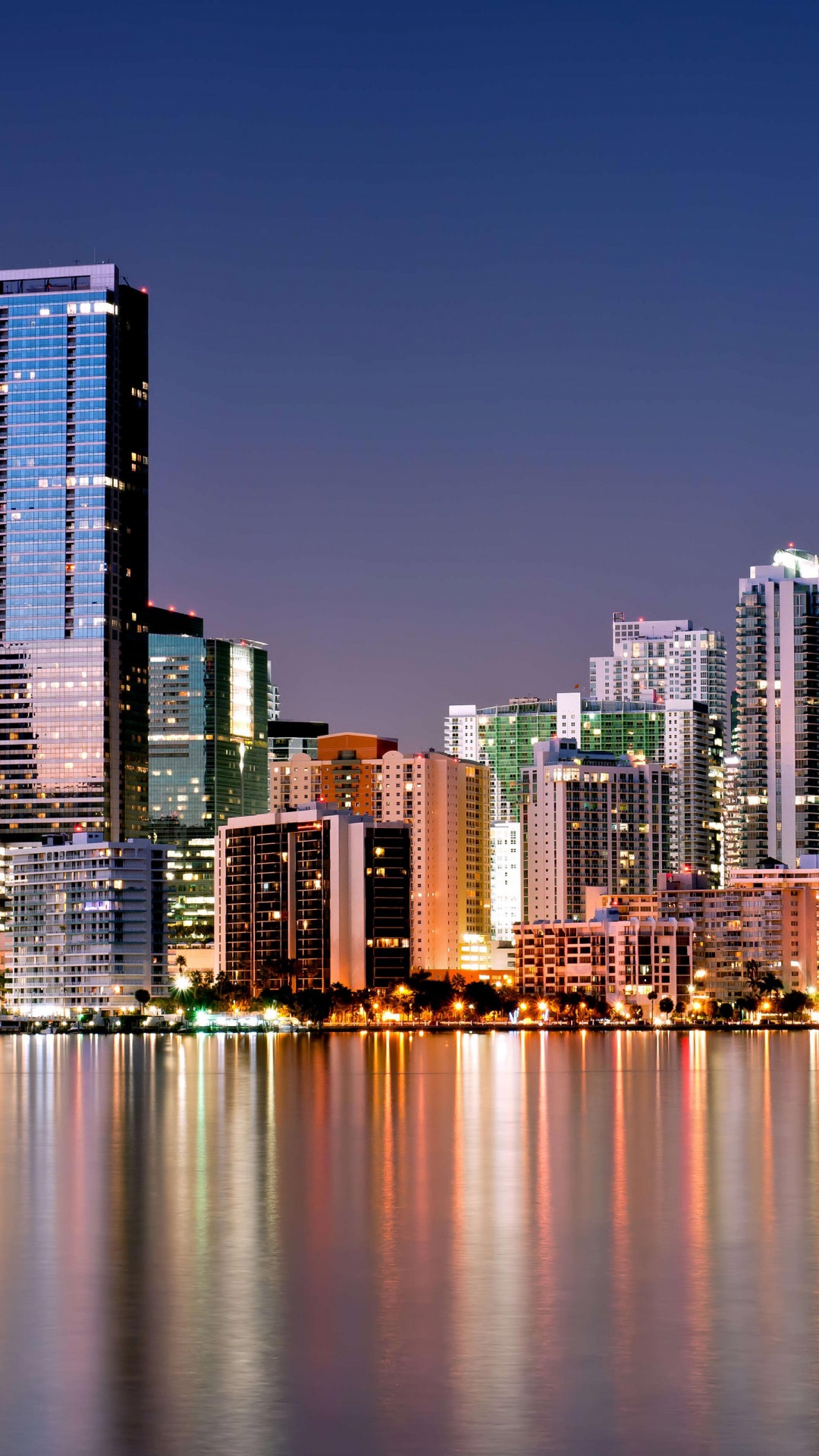 Miami Skyline In Night