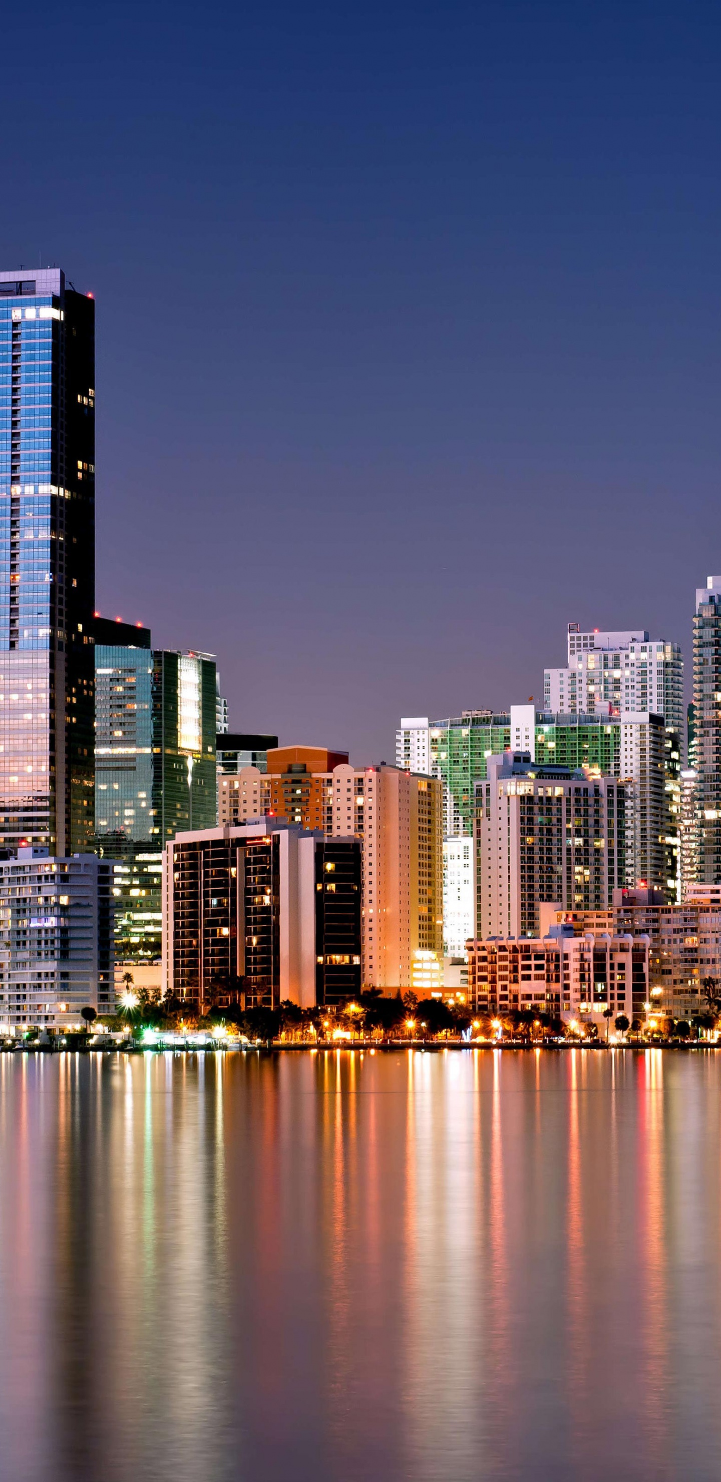 Miami Skyline In Night