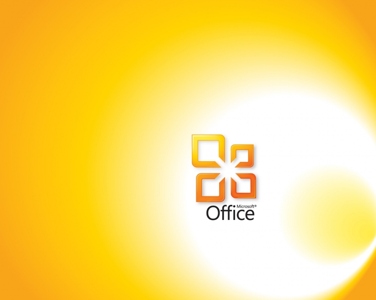 Microsoft Office Yellow Computer Wallpaper