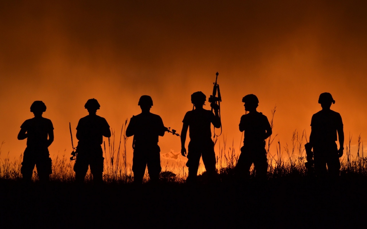 Military Soldiers With Weapons