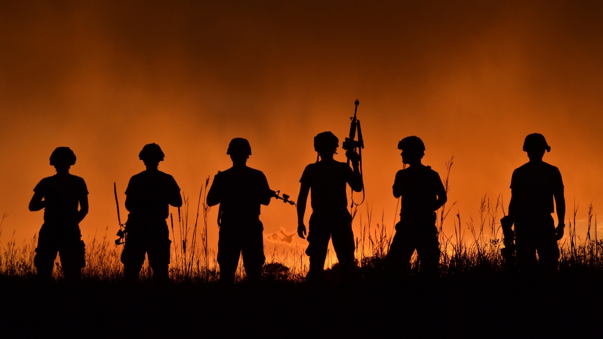 Military Soldiers With Weapons