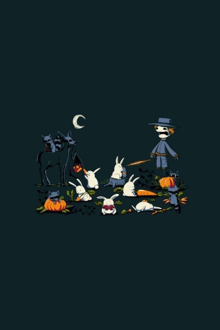 Minimalistic Food Funny Scarecrow