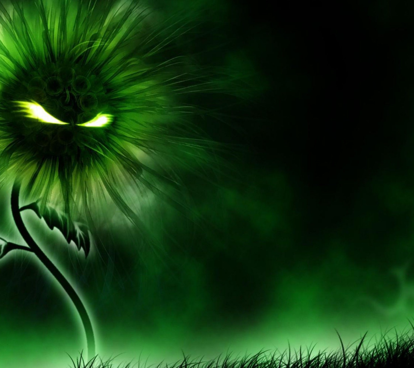 Miscellaneous Digital Art Green Evil Green Flower