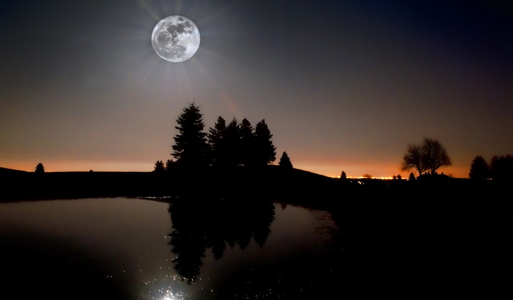 Moon Light In Night