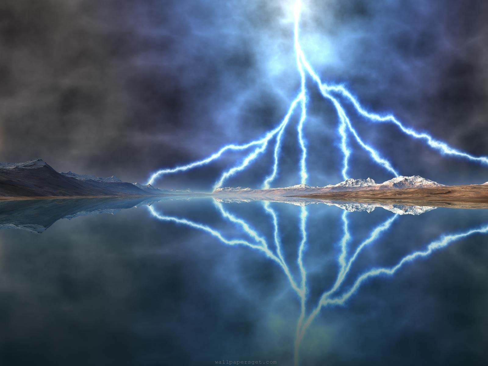 Moon Storm Lightening Desktop Back Nature Landscapes