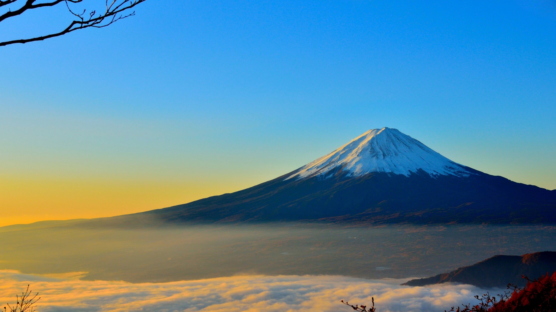 Mount Fuji At Sunset