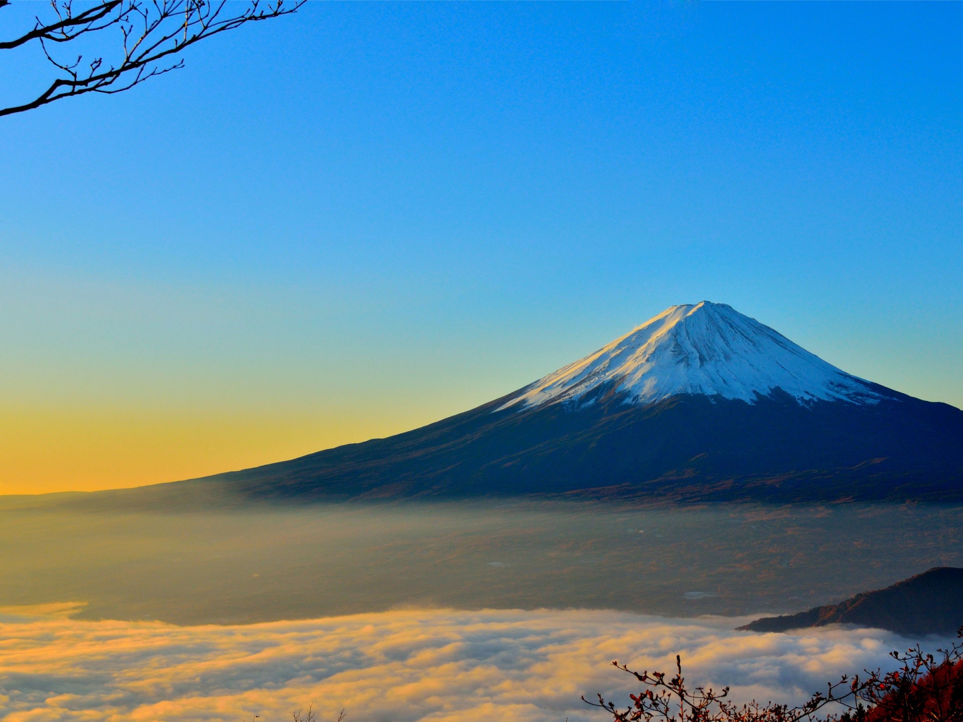 Mount Fuji At Sunset