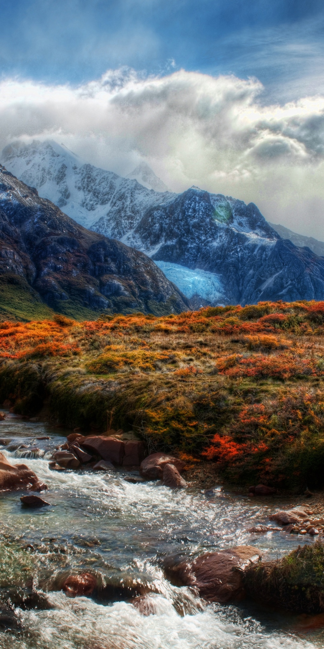 Mountain Peaks In Clouds